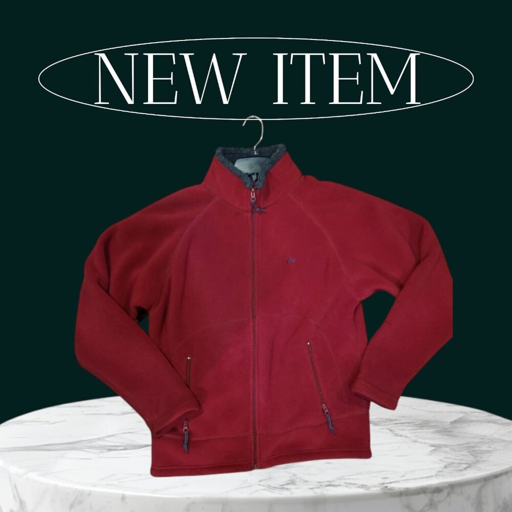 American Eagle Outfitters AE77 Performance Mens Red Fleece Jacket Size M